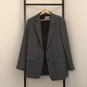Everlane Oversized Blazer Grey Herringbone